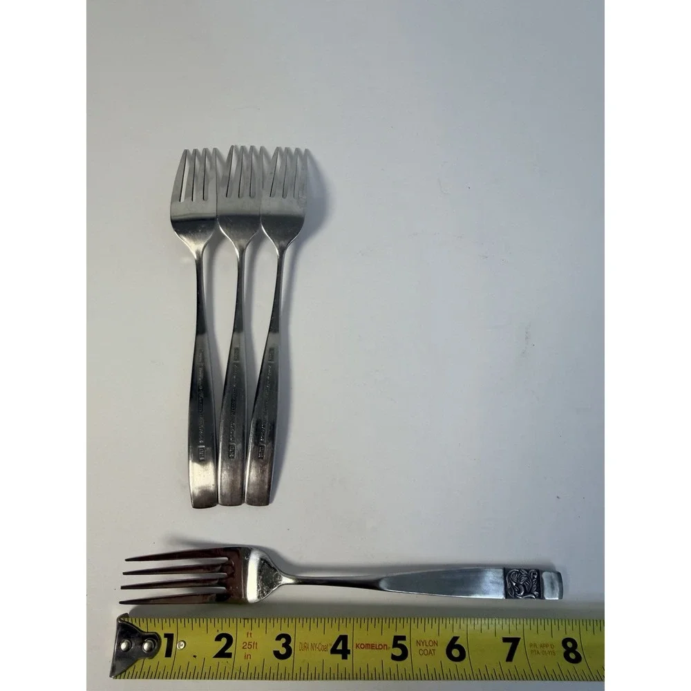 National Stainless Black Rose Dinner Forks Set Of 4